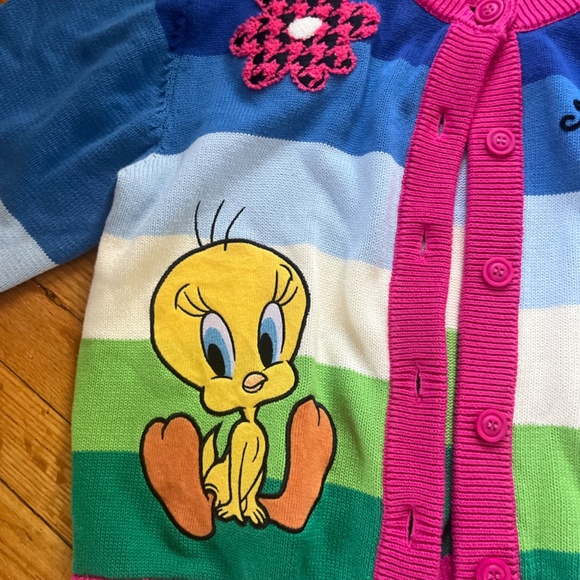 TF X LOONEY TUNES WOMEN'S TWEETY CARDIGAN. *like new* XL - Picture 3 of 6